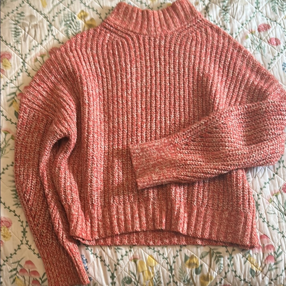 J.Crew Pink Cable Knit Sweater